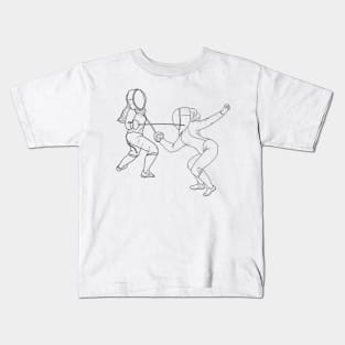 Fencing Girls Kids T-Shirt